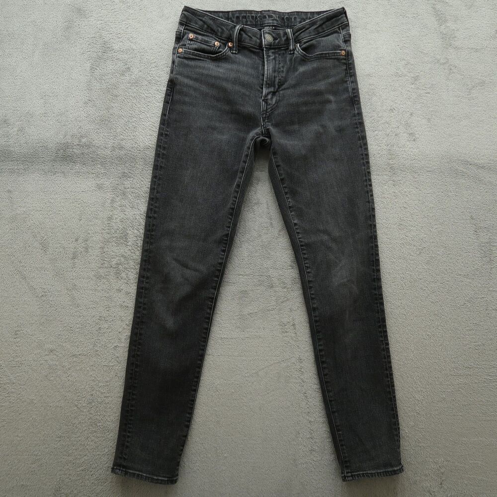 American Eagle Jeans Mens Size 29x32 Gray Slim Fit Stretch Denim Dark Wash